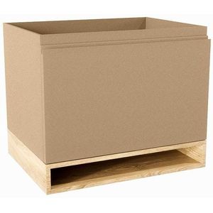 Mondiaz FLOTT wastafelonderkast - 60x45x50cm - 1 lade - uitsparing midden - softclose - Oro M41100Oro