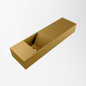 Mondiaz TYNE Fontein - 80x23x12cm - wasbak Links - zonder kraangaten - solid surface - Oro TYNE20012ORO