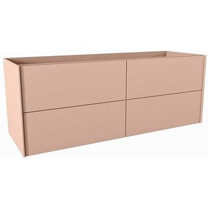 Mondiaz TENCE wastafelonderkast - 130x45x50cm - 4 lades - uitsparing links - push to open - softclose - Rosee M37154Rosee