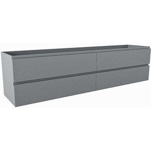 Mondiaz HAY wastafelonderkast - 200x45x50cm - 4 lades - softclose - Plata M45189Plata