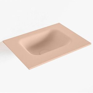 Mondiaz LEX Fontein - 40x30x0.9cm - wasbak midden - zonder kraangaten - voor toiletmeubel - Solid surface - Rosee F51101Rosee