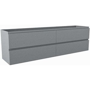 Mondiaz HAY wastafelonderkast - 170x40x50cm - 4 lades - uitsparing rechts - softclose - Plata M45244Plata