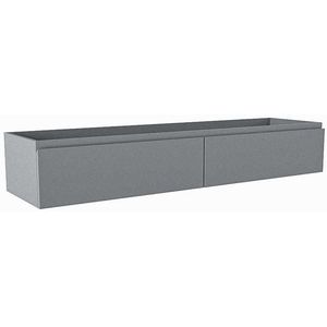 Mondiaz FOGE wastafelonderkast - 150x41x25cm - 2 lades - uitsparing rechts - softclose - Plata M44252Plata