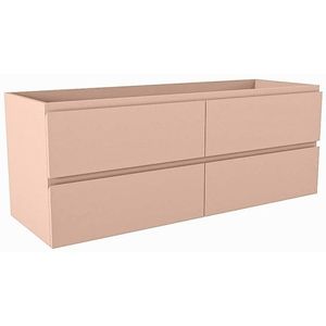 Mondiaz HAY wastafelonderkast - 130x45x50cm - 4 lades - uitsparing links en rechts - softclose - Rosee M45150Rosee