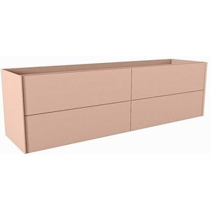 Mondiaz TENCE wastafelonderkast - 170x45x50cm - 4 lades - uitsparing links - push to open - softclose - Rosee M37133Rosee