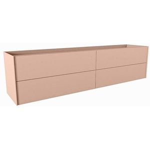 Mondiaz TENCE wastafelonderkast - 200x45x50cm - 4 lades - uitsparing links - push to open - softclose - Rosee M37145Rosee