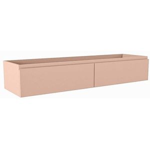 Mondiaz FOGE wastafelonderkast - 140x41x25cm - 2 lades - uitsparing midden - softclose - Rosee M44243Rosee