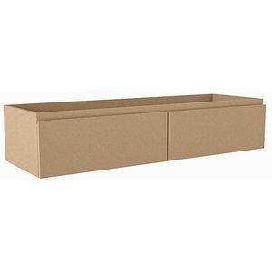 Mondiaz FOGE wastafelonderkast - 120x41x25cm - 2 lades - uitsparing rechts - softclose - Oro M44237Oro