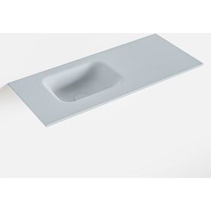 Mondiaz lex clay solid surface inleg wastafel voor toiletmeubel 70 cm. Positie wasbak links