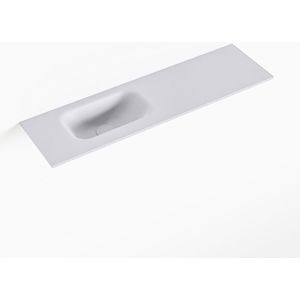Mondiaz eden cale solid surface inleg wastafel voor toiletmeubel 80 cm. Positie wasbak links