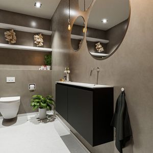 Mondiaz ture 120 cm toiletmeubel urban. Eden wastafel talc rechts geen kraangat