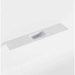 MONDIAZ EDEN Talc solid surface inleg wastafel voor toiletmeubel 110cm. Positie wasbak midden