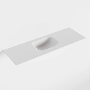 Mondiaz lex talc solid surface inleg wastafel voor toiletmeubel 90 cm. Positie wasbak midden