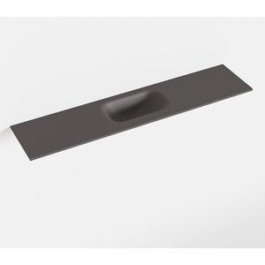 Mondiaz eden dark_grey solid surface inleg wastafel voor toiletmeubel 100 cm. Positie wasbak midden