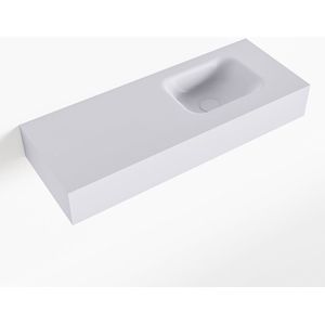 MONDIAZ LEX Cale vrijhangende solid surface wastafel 80cm. Positie wasbak rechts