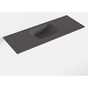 MONDIAZ LEX Dark_grey solid surface inleg wastafel voor toiletmeubel 80cm. Positie wasbak midden