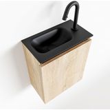 Mondiaz ture 40 cm toiletmeubel washed oak. Eden wastafel urban links 1 kraangat