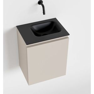 Mondiaz olan 40 cm toiletmeubel linen. Lex wastafel urban rechts geen kraangat