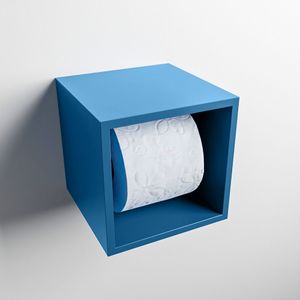 Mondiaz Easy Cube 160 toiletrolhouder 16x16 jeans
