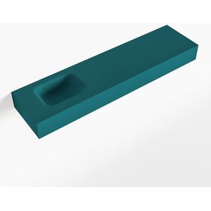 Mondiaz lex smag vrijhangende solid surface wastafel 120 cm. Positie wasbak links