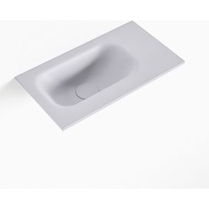 Mondiaz eden cale solid surface inleg wastafel voor toiletmeubel 40 cm. Positie wasbak links
