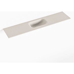 Mondiaz eden linen solid surface inleg wastafel voor toiletmeubel 100 cm. Positie wasbak midden