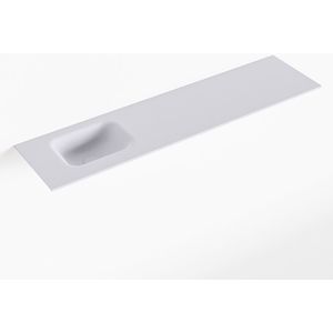 Mondiaz lex cale solid surface inleg wastafel voor toiletmeubel 120 cm. Positie wasbak links