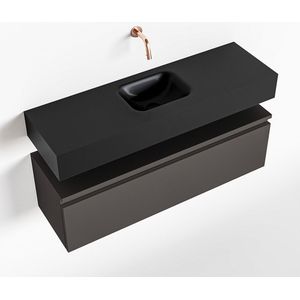 Mondiaz andor 100 cm toiletmeubel dark grey. Lex 100 cm wastafel urban midden geen kraangat