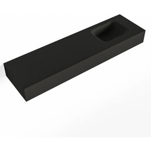 Mondiaz lex urban vrijhangende solid surface wastafel 110 cm. Positie wasbak rechts
