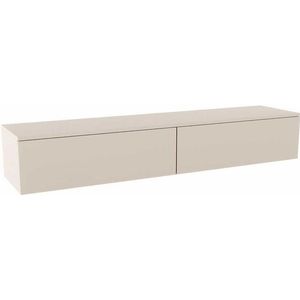 MONDIAZ ALAN MODULE Wastafelonderkast - 180x45x30cm - 2 lades - push to open - MDF - Linen mat A45260Linen