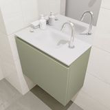 Mondiaz olan 60 cm toiletmeubel army. Lex wastafel talc midden 1 kraangat