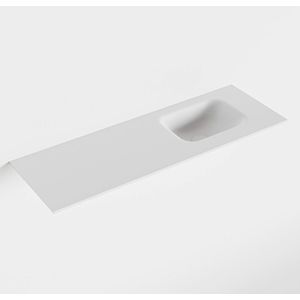 Mondiaz lex talc solid surface inleg wastafel voor toiletmeubel 90 cm. Positie wasbak rechts