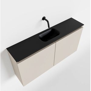 Mondiaz ture 100 cm toiletmeubel linen. Eden wastafel urban midden geen kraangat