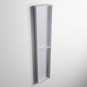 Mondiaz easy nis 89,5x29,5 cm in solid surface kleur cale | cale. 2 vakken geschikt voor in- of opbouw