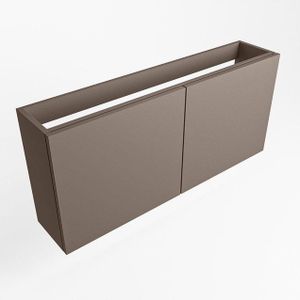 Mondiaz FOWY fonteinonderkast - 110x22x50cm - 2 deuren - push to open - softclose - Smoke FOWYTO110Smo2D