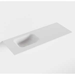 Mondiaz lex talc solid surface inleg wastafel voor toiletmeubel 80 cm. Positie wasbak links