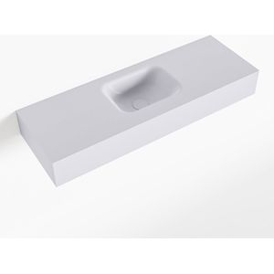 Mondiaz lex cale vrijhangende solid surface wastafel 90 cm. Positie wasbak midden