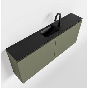Mondiaz Ture 120cm toiletmeubel army met wastafel urban midden 1 kraangat