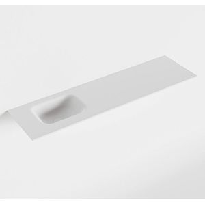 Mondiaz lex talc solid surface inleg wastafel voor toiletmeubel 110 cm. Positie wasbak links