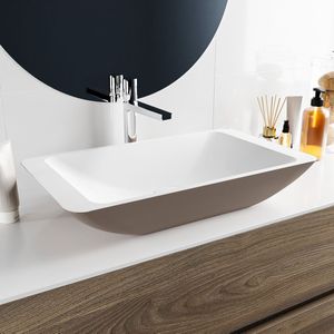 Mondiaz topi waskom solid surface 60 cm kleur smoke /talc