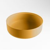 Mondiaz Coss Waskom - 36x36x13cm - rond - opbouw - Solid surface - Ocher M49901OcherOcher