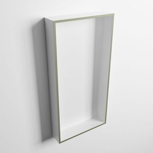 Mondiaz easy nis 59,5x29,5 cm in solid surface kleur army | talc. 1 vak geschikt voor in- of opbouw