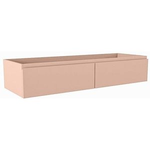 Mondiaz FOGE wastafelonderkast - 130x45x25cm - 2 lades - uitsparing links en rechts - softclose - Rosee M44182Rosee