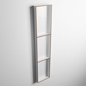 Mondiaz easy nis 149,5x29,5 cm in solid surface kleur rust | talc. 3 vakken geschikt voor in- of opbouw