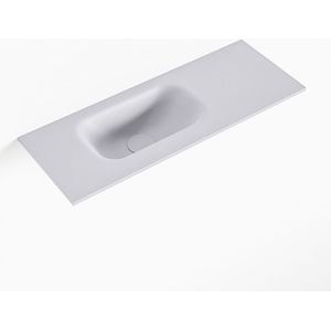 Mondiaz eden cale solid surface inleg wastafel voor toiletmeubel 60 cm. Positie wasbak links