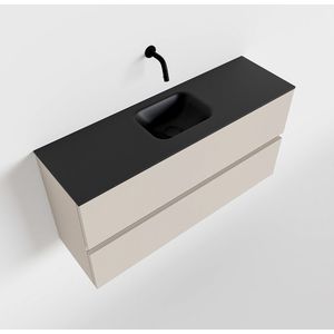 MONDIAZ ADA 100cm toiletmeubel linen. LEX wastafel urban midden zonder kraangat