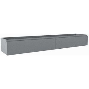 Mondiaz FOGE wastafelonderkast - 190x41x25cm - 2 lades - uitsparing links en rechts - softclose - Plata M44269Plata