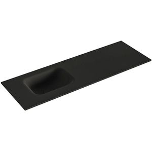Mondiaz lex urban solid surface inleg wastafel voor toiletmeubel 90 cm. Positie wasbak links