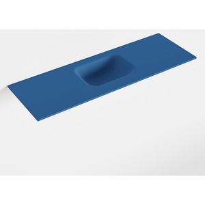 MONDIAZ LEX Jeans solid surface inleg wastafel voor toiletmeubel 90cm. Positie wasbak midden