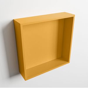 Mondiaz Easy nis 29.5x29.5x8cm - inbouw/opbouw - 1 open vak - Solid surface - Ocher M80011Ocher/Ocher